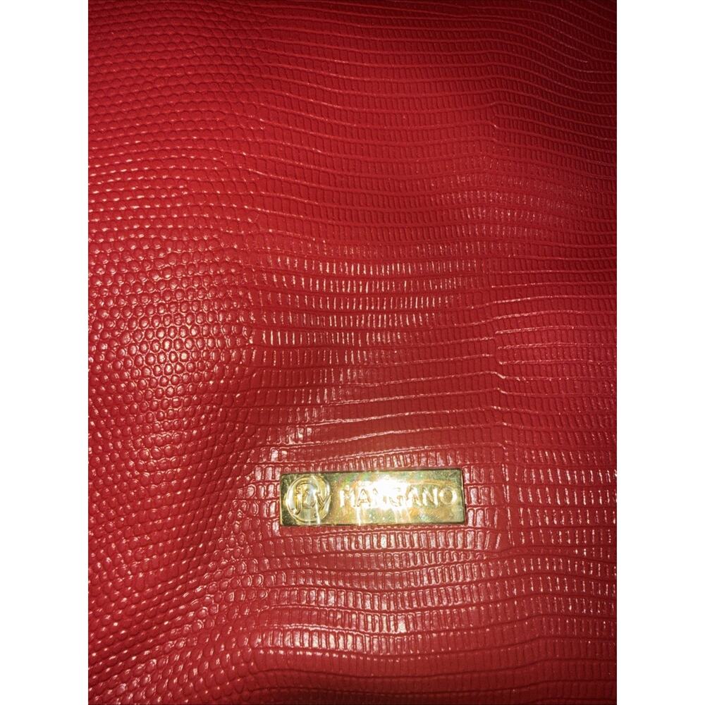 JOY Luxe Leather Lizard-Embossed City Collection Book Tote RED - Picture 2 of 5